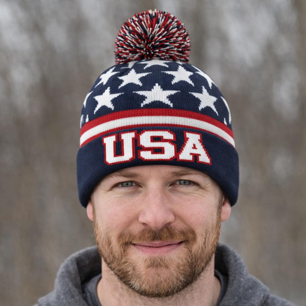 USA Pom-Pom Hat