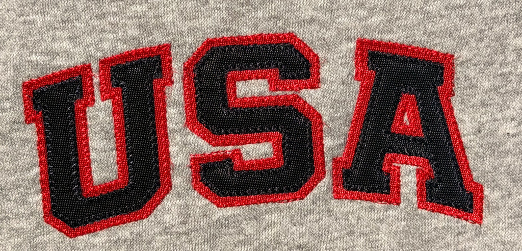Grey Retro Nike Joggers with Sewn-On USA