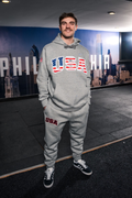 Grey Retro Nike Joggers with Sewn-On USA