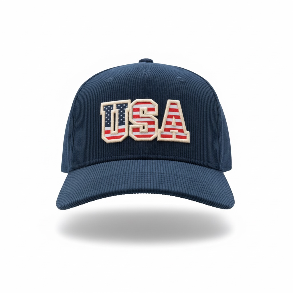 USA Midnight Blue Corduroy Hat